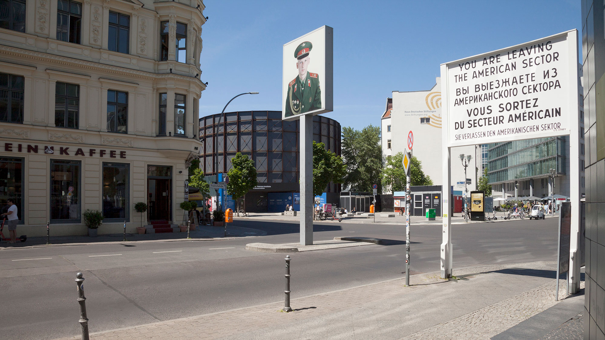 View of the intersection of Checkpoint Charlie