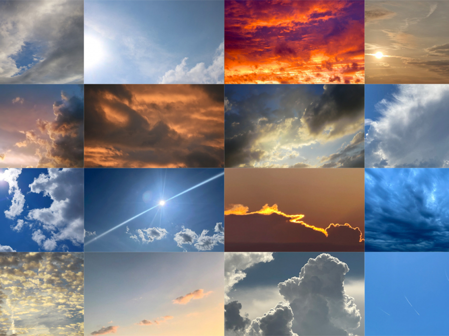 Mosaik aus Himmelsbildern